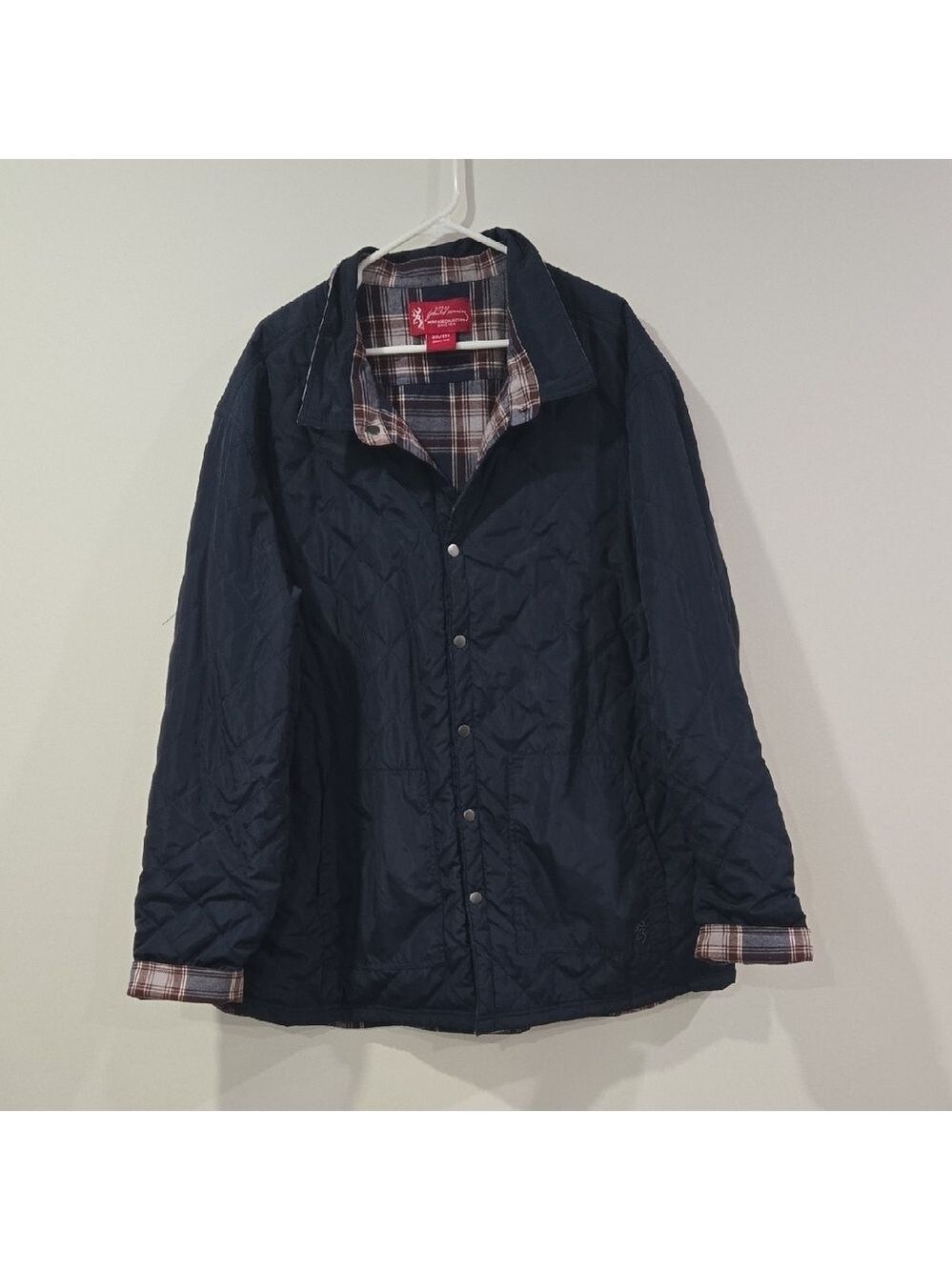 Browning Heritage Collection Navy Quilted Reversible Chore/Utility Jacket